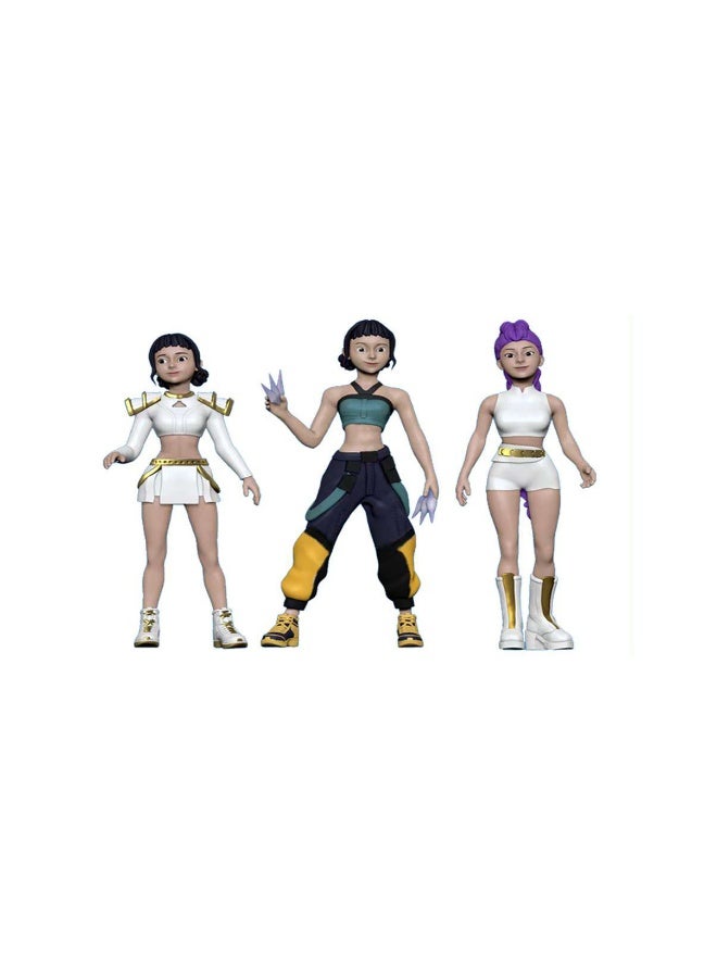 KPop Demon Hunters 4 Inch Doll Toy Set – Pack of 6 Action Figures with Stylish Outfits and Accessories for Kids, Collectors and Pretend Play Fun - Image 4